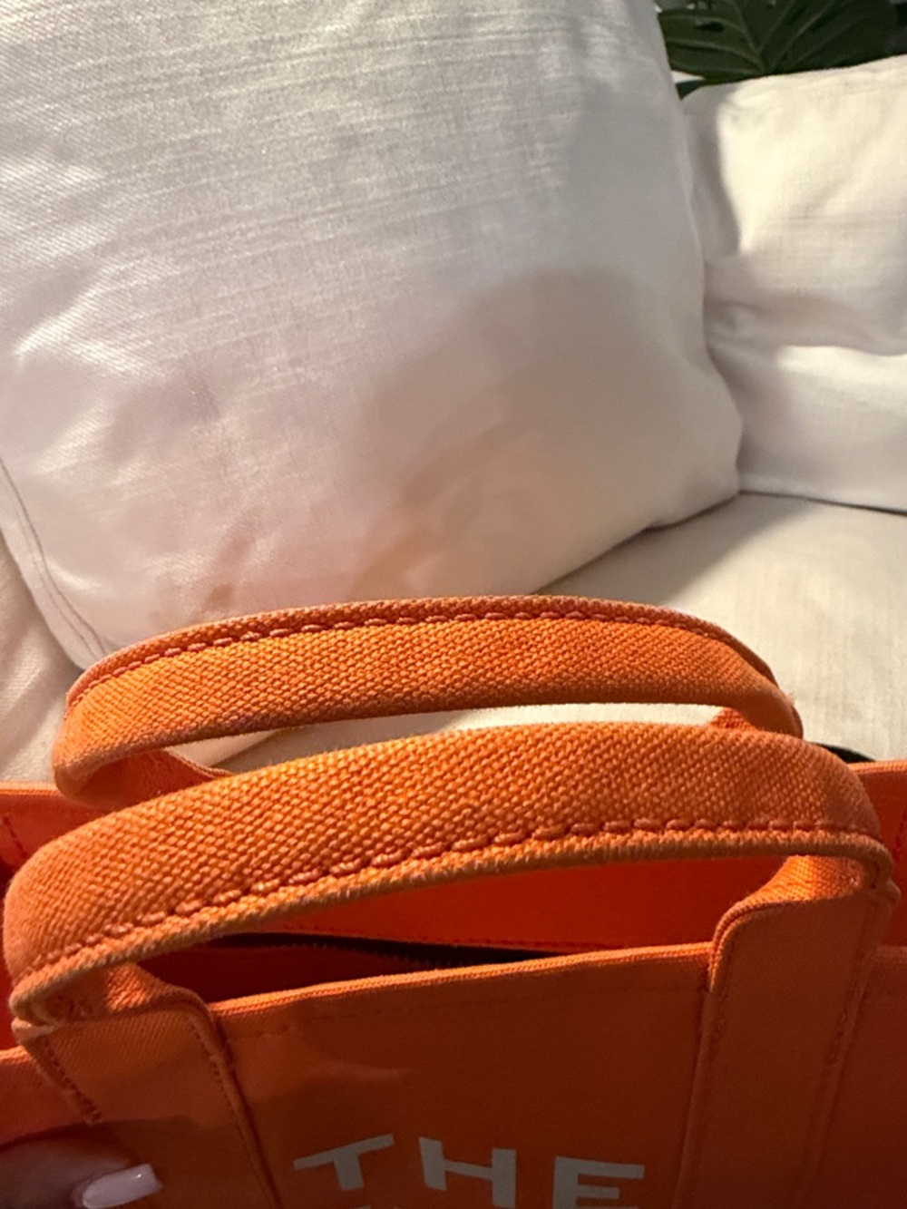 Marc Jacobs Orange Canvas 'The Tote Bag' Shoulder Tote - Picture 6 of 8
